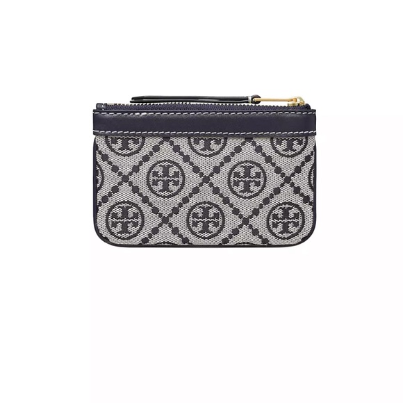 Tory Burch T Monogramed Jacquard Card Case - Picture 4 of 11